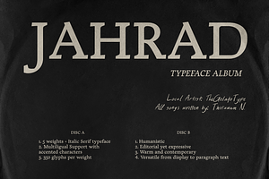 Jahrad Serif typeface