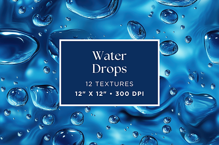 Water Drops Digital Textures