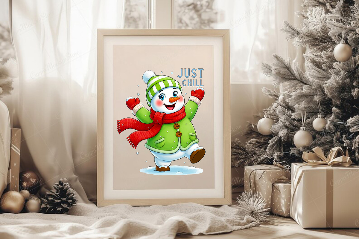 Just Chill Snowman Sublimation, an Illustration by Libby Wishes (Photo 3 of 8)