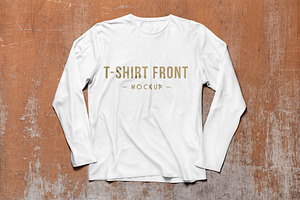 Long Sleeve T-Shirt Mockups PSD