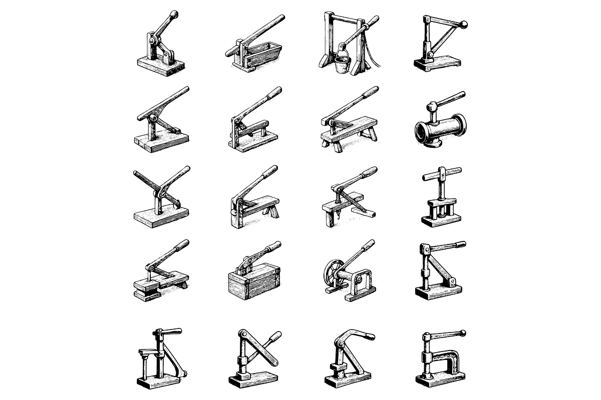 Vintage Press Tools Collection, an Object Graphic by RT Studio (Photo 2 of 4)