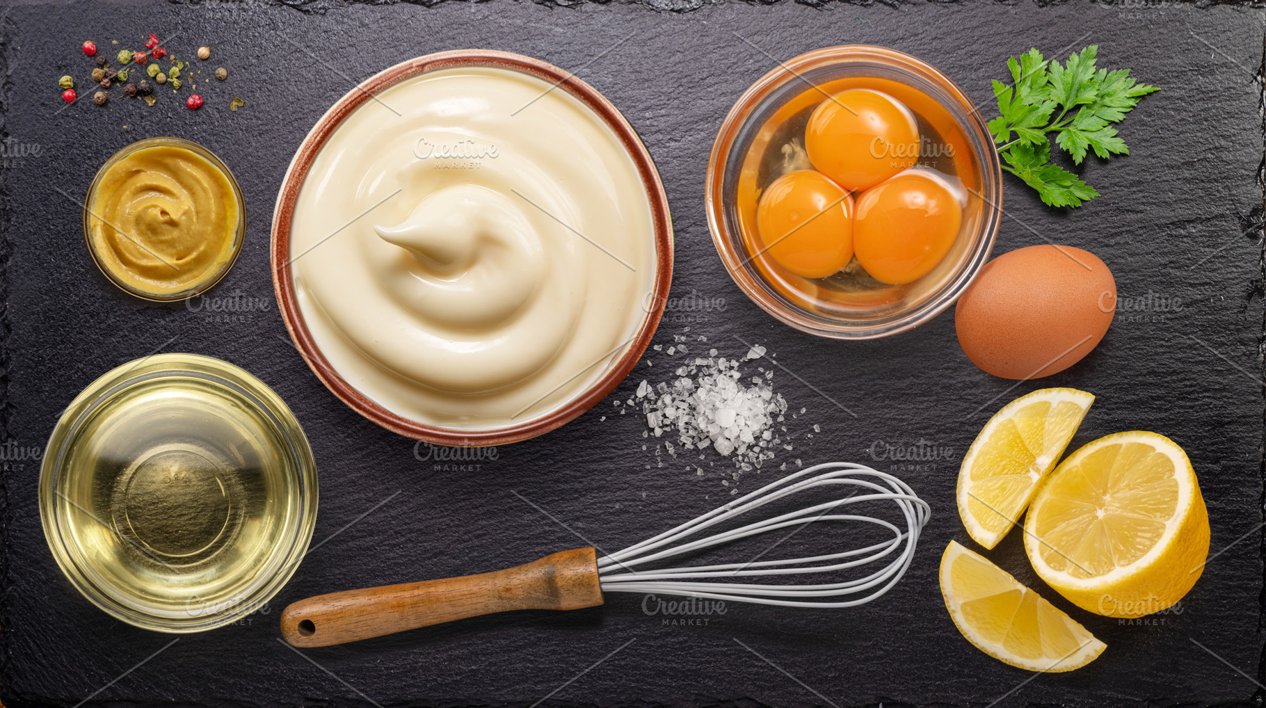 Homemade mayonnaise, a Food & Drink Photo by Volff