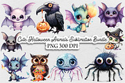Cute Halloween Animals Sublimation, a Decorative Illustration by Moon Studio (Thumbnail 1 of 4)