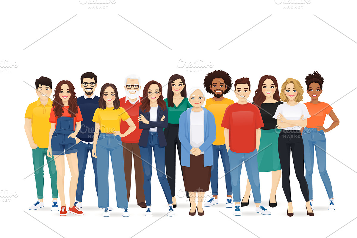 Vector characters set, a Person Illustration by Volha Hlinskaya (Photo 2 of 6)