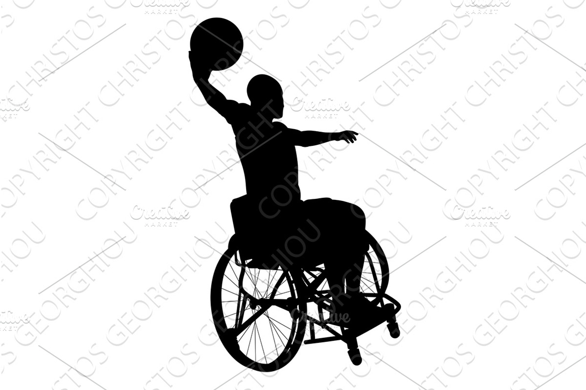 Basketball Wheelchair Man, a Person Illustration by Christos Georghiou