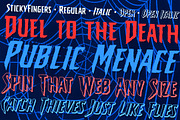Sticky Fingers, a Font by Comicraft Fonts (Thumbnail 2 of 2)