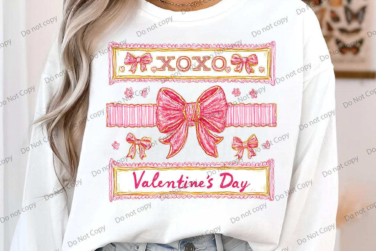 Coquette Valentine's Day XOXO PNG, an Illustration by Libby Wishes (Photo 8 of 8)