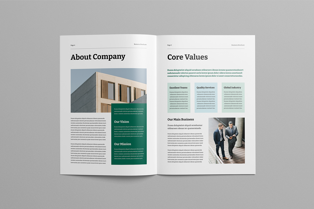 Brochure Template | Canva & InDesign, a Brochure Template by Leaflove (Photo 3 of 10)