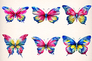 Watercolor Butterfly Clipart, an Animal Illustration by Digital Artistic99 (Thumbnail 4 of 11)