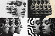 24 Optical Illusion Faces, a Person Illustration by HipFonts (Thumbnail 5 of 7)
