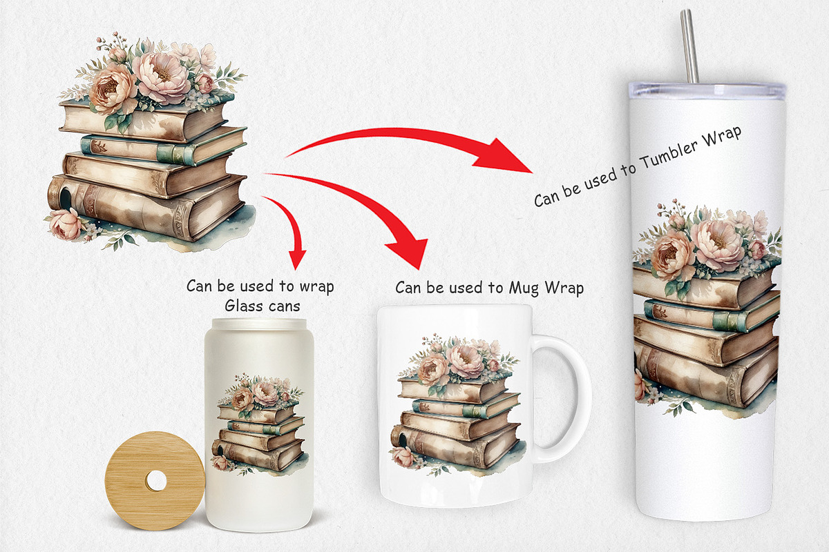 Book Stack Clipart, a Graphic by Artnoy (Photo 4 of 5)