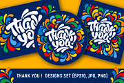 Thank you designs set, a Decorative Illustration by Vector beauty (Thumbnail 1 of 8)