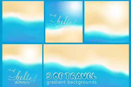 5 Travel gradient backgrounds