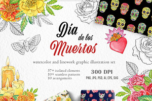 Day of the Dead watercolor set