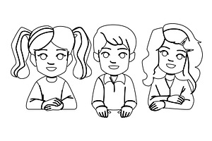 child preschoolers together vector, an Education Illustration by pikepicture