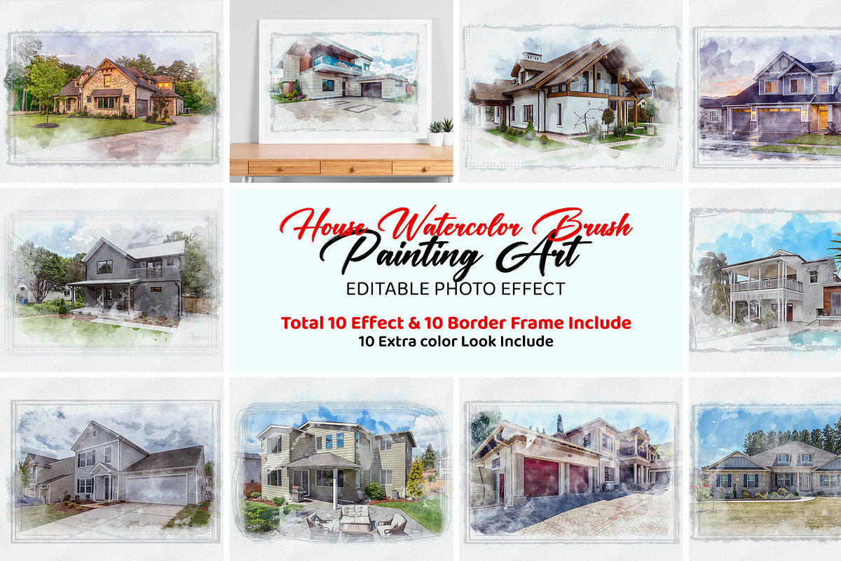 Digital House Painting Art Creator, an Action Add-On by MRI STUDIO (Photo 1 of 29)