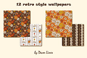 Retro 70s style wallpapers, a Decorative Illustration by Decor Lines (Thumbnail 7 of 9)