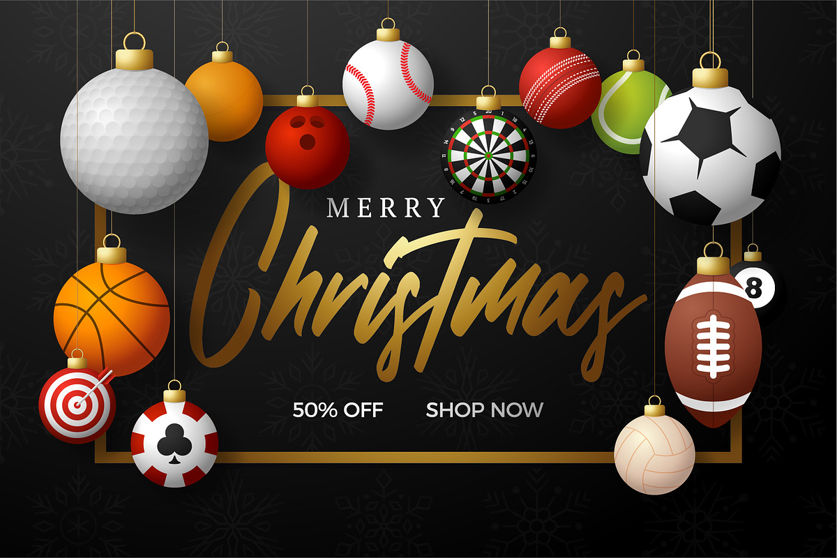 Sport Christmas Vector Set, a Decorative Illustration by Lunarts Studio (Photo 7 of 7)