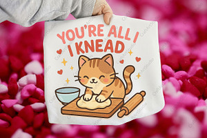 Vintage Valentine's Day Cat PNG, an Illustration by CraftArtStudio