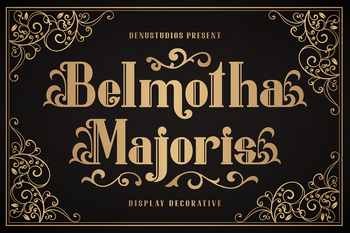 Belmotha Majoris Display Decorative, a Blackletter Font by Denustudios (Photo 1 of 12)