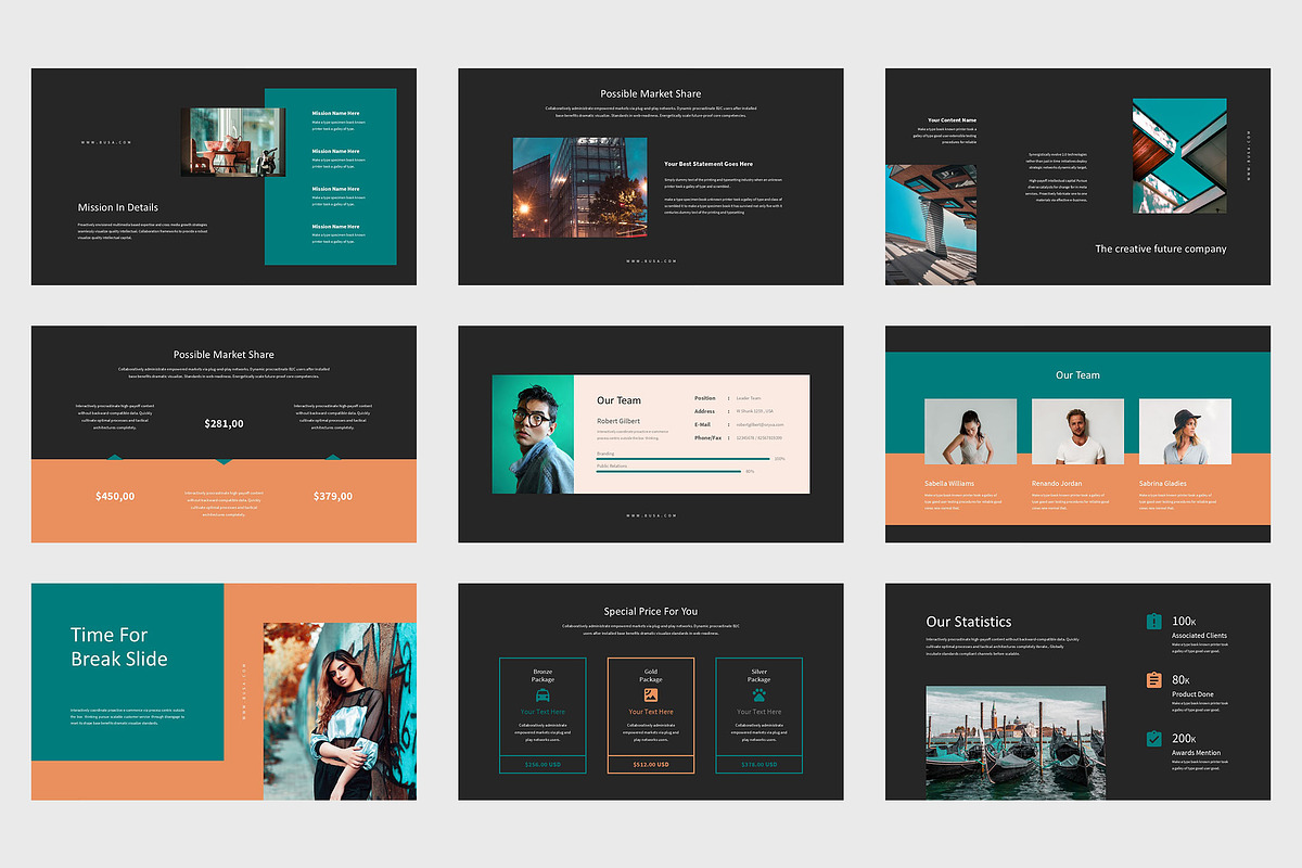 Busa : Pitch Deck Google Slides, a Presentation Template by Punkl Camp (Photo 7 of 9)