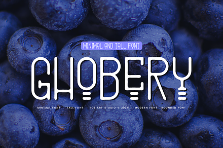Ghobery - Tall Font, a Sans Serif Font by Iqsiart Studio