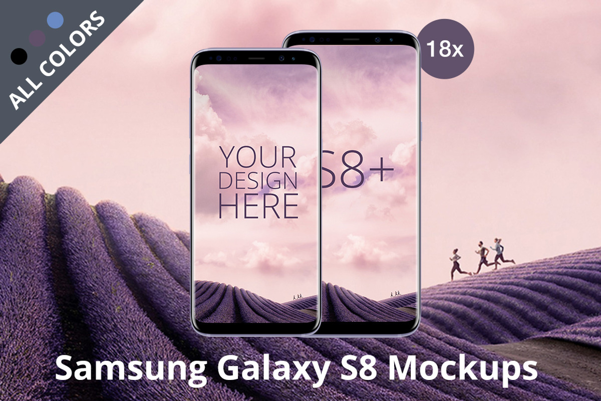 Samsung Galaxy S8 Android Mockups, an iPhone Mockup by RadekBroz (Photo 1 of 7)