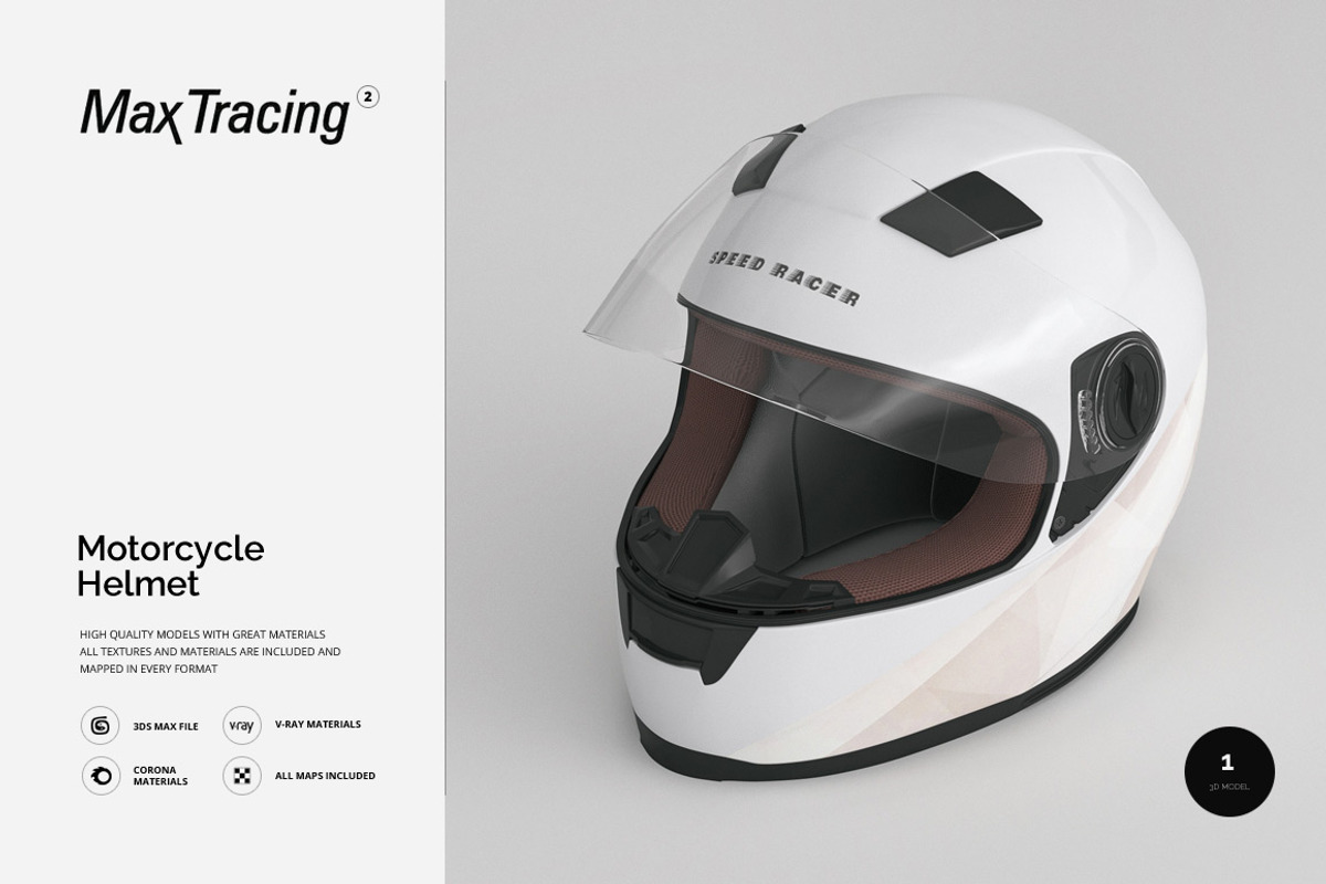 Motorcycle Helmet, an Object 3D Model by maxtracing2 (Photo 1 of 11)