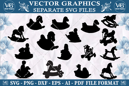 Rocking Horse SVG design bundle file
