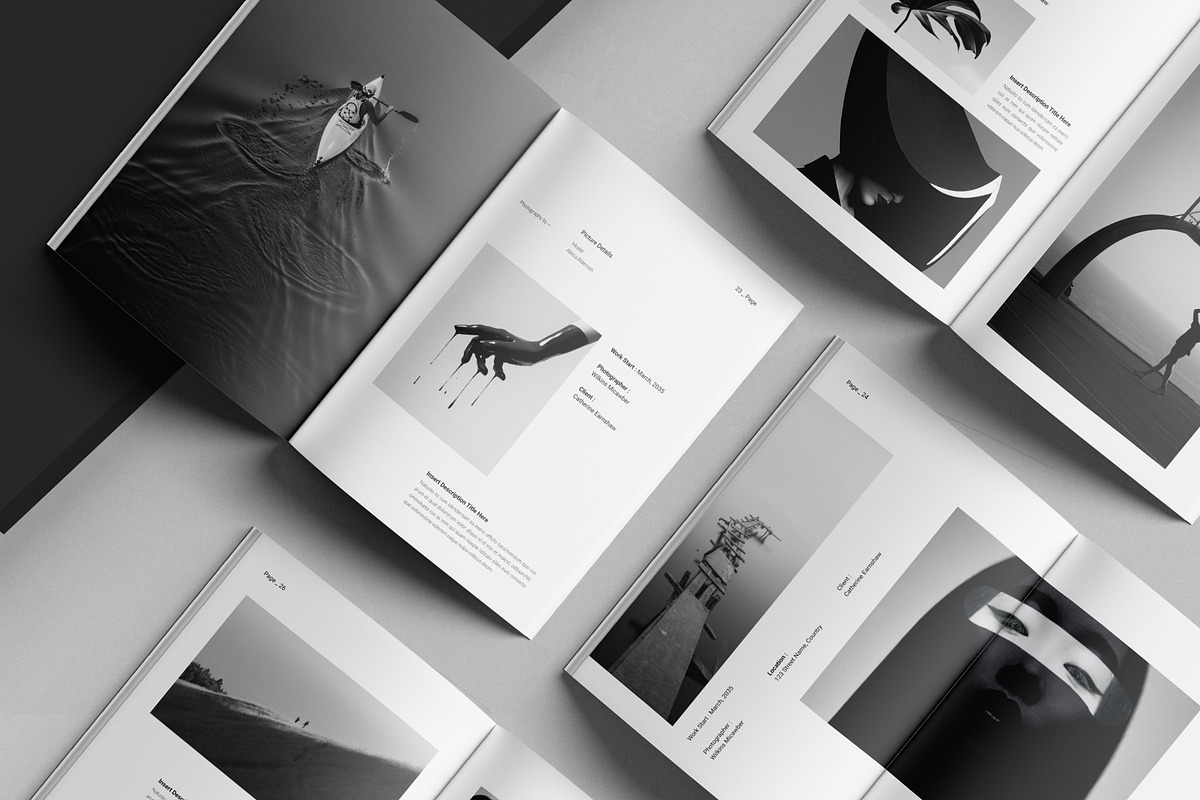 Photography Portfolio Template, a Brochure Template by DesignCrest (Photo 6 of 17)