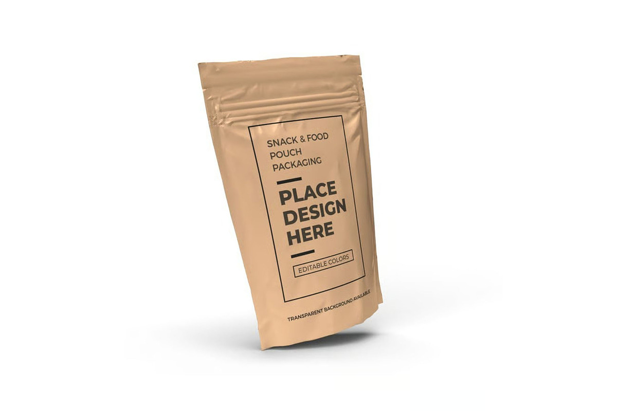 Food Pouch Packaging Mockup Template, a Packaging Mockup by DesignRushMarket (Photo 6 of 11)