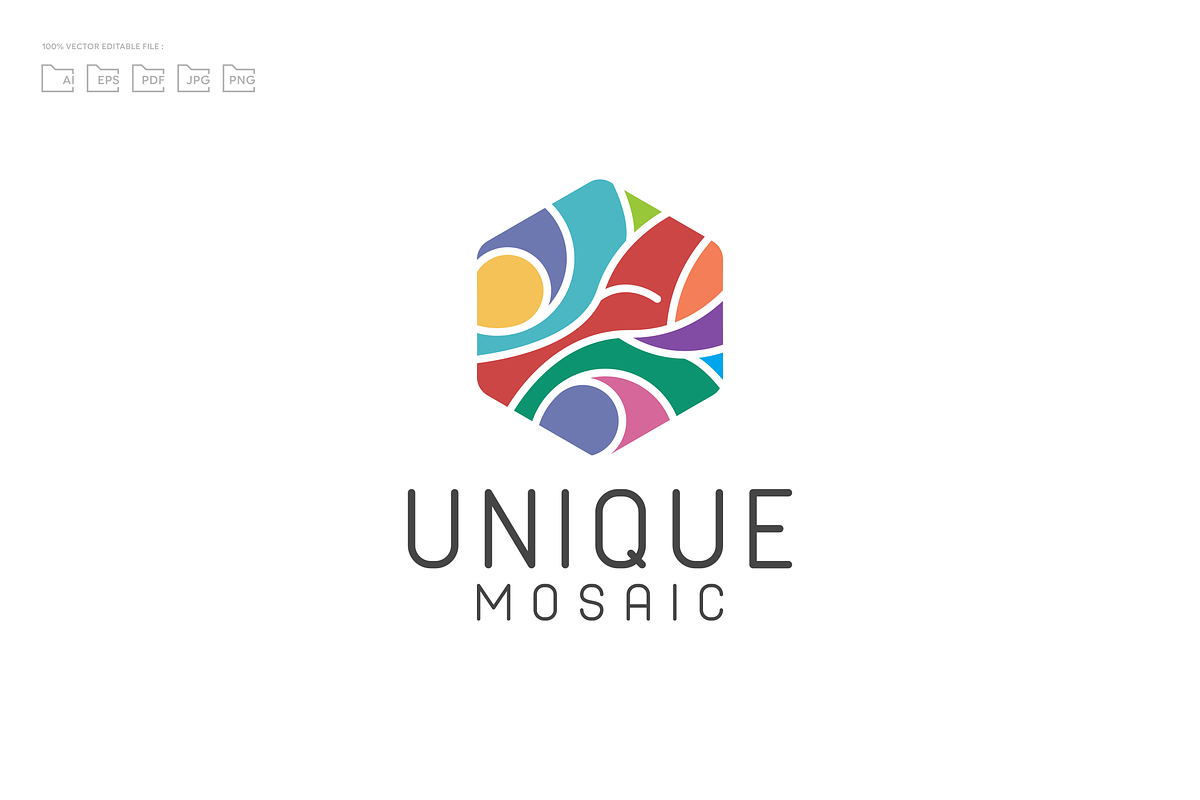 Colorful Hexagon Mosaic Tree Logo, a Branding & Logo Template by EndR_ID (Photo 2 of 4)