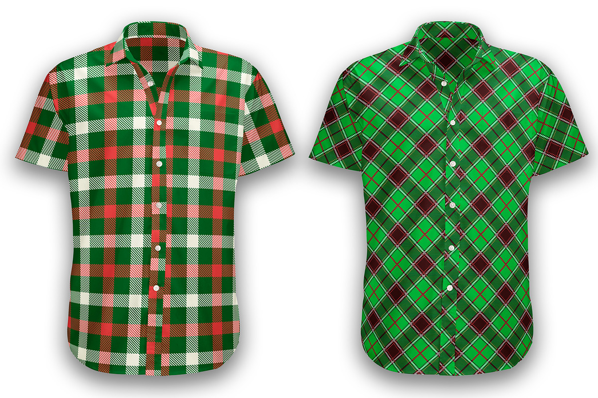 Christmas Seamless  Plaid Patterns, a Pattern Graphic by Vectorchoice (Photo 2 of 6)