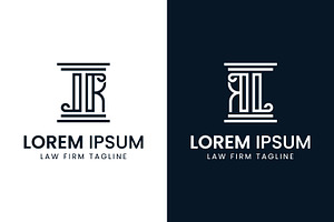 Letters LR or JR Pillar Logo, a Branding & Logo Template by Pray Art Design Studio