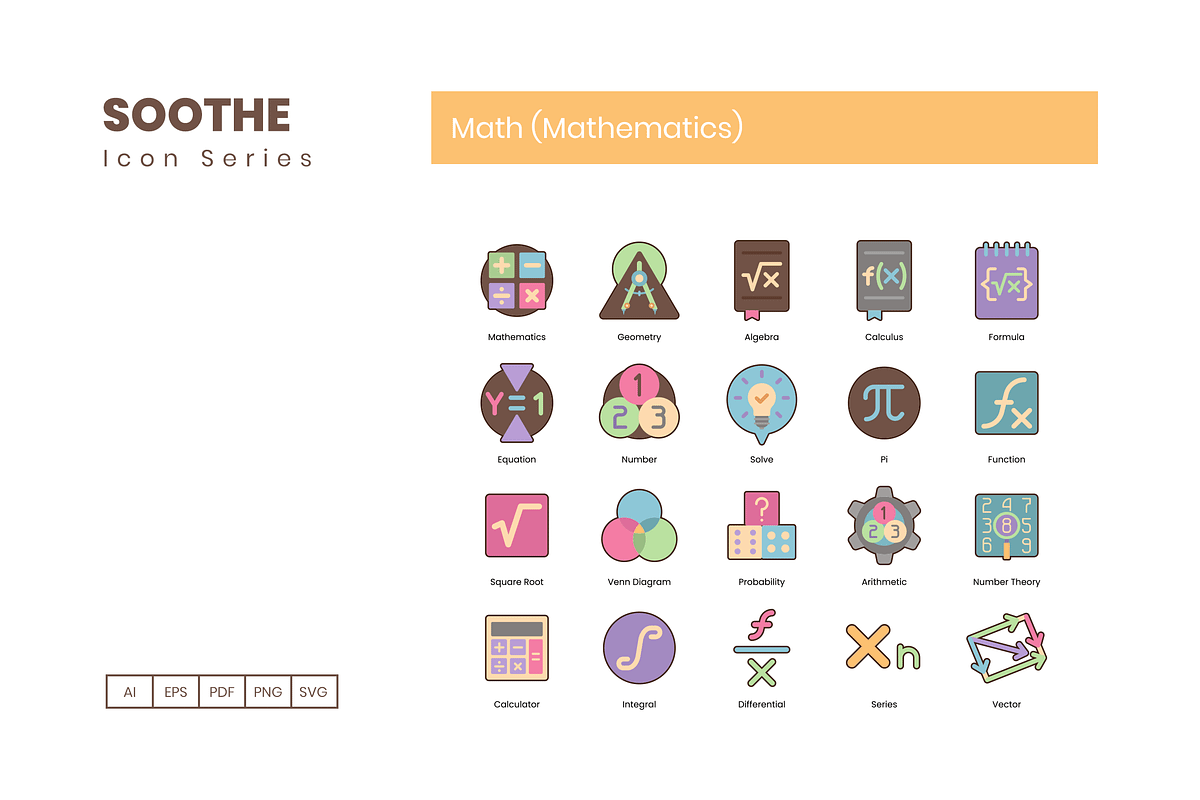 85 Math (Mathematics) Icons - Soothe, an Icon by Flat Icons (Photo 2 of 10)