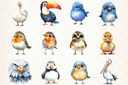 Funny bird Clipart Bundle, an Illustration by DreamCafeArt (Thumbnail 2 of 5)
