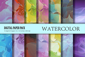 Watercolor Texture Digital Paper 03., a Texture Graphic by KENO Mascots