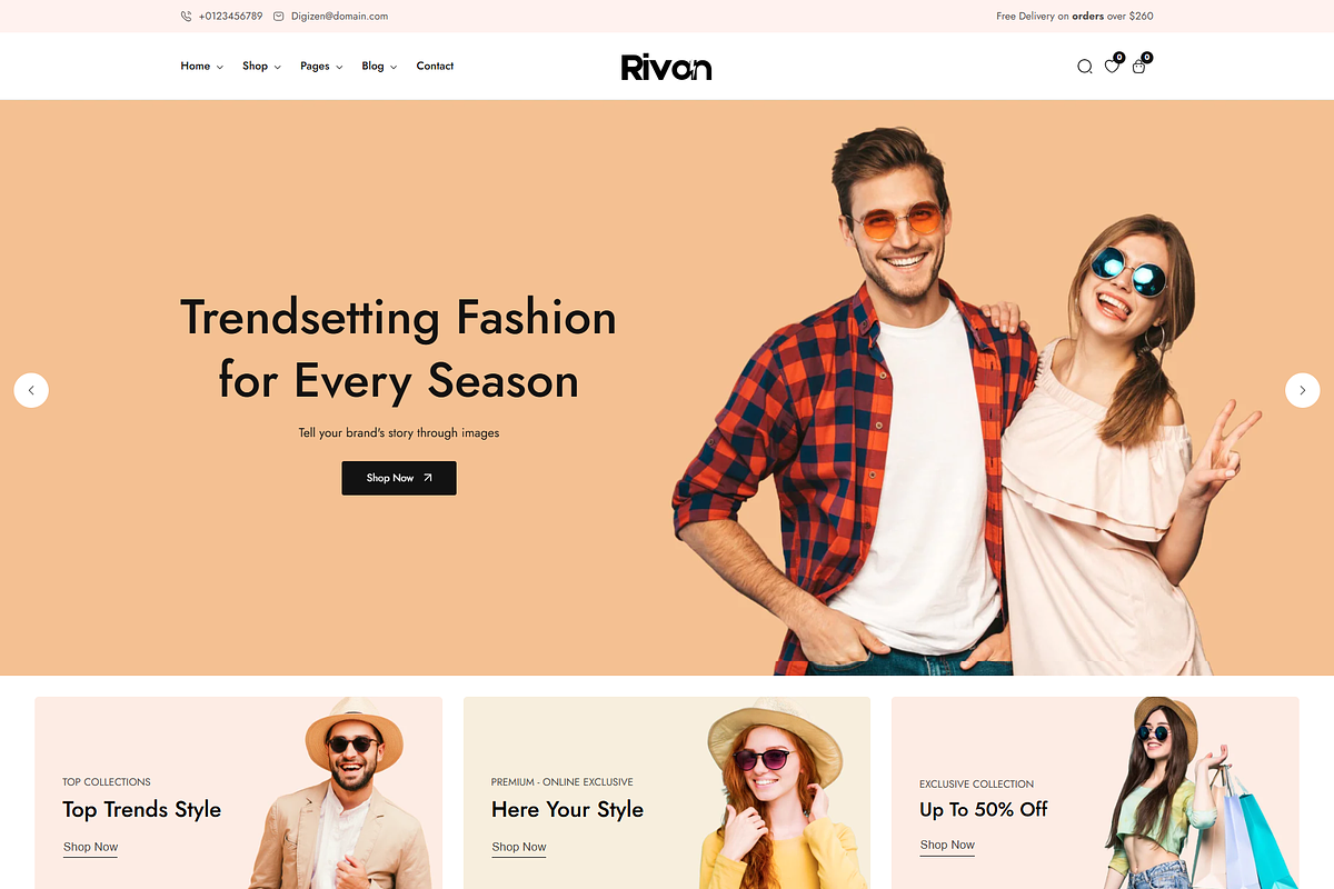 Rivon - Fashion Store Shopify Theme preview 2
