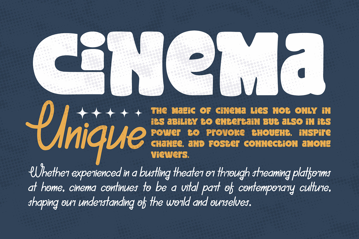 Cinema Unique a Handwritten Font Duo, a Handwritten Font by Rasiorise Studio (Photo 6 of 11)