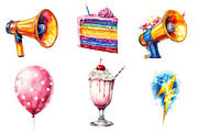 Happy Birthday Pop Art Clipart, an Illustration by CreationArt (Thumbnail 4 of 4)