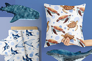 Sea Animals Clipart & Patterns, a Pattern Graphic by Lagmar Design (Thumbnail 7 of 12)