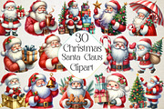 Christmas Santa Claus Watercolor, an Illustration by DreamPrint404 (Thumbnail 1 of 4)