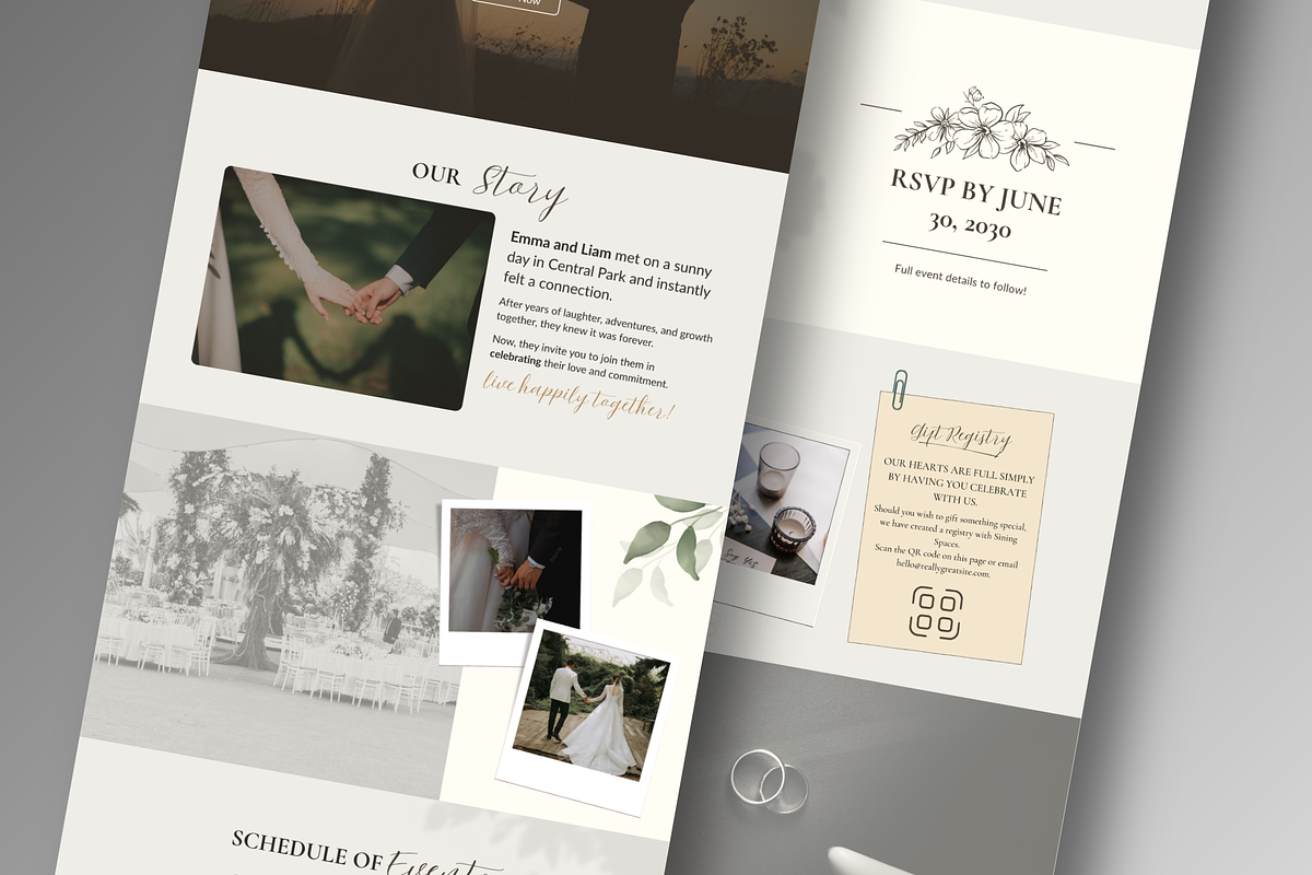 Canva Wedding Website Template, a Landing Page Template by Snapybiz (Photo 7 of 11)