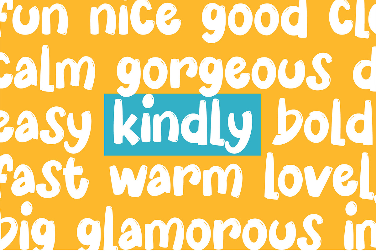 Blue Cheries - Fun Display Font, a Sans Serif Font by erlosDESIGN (Photo 6 of 10)