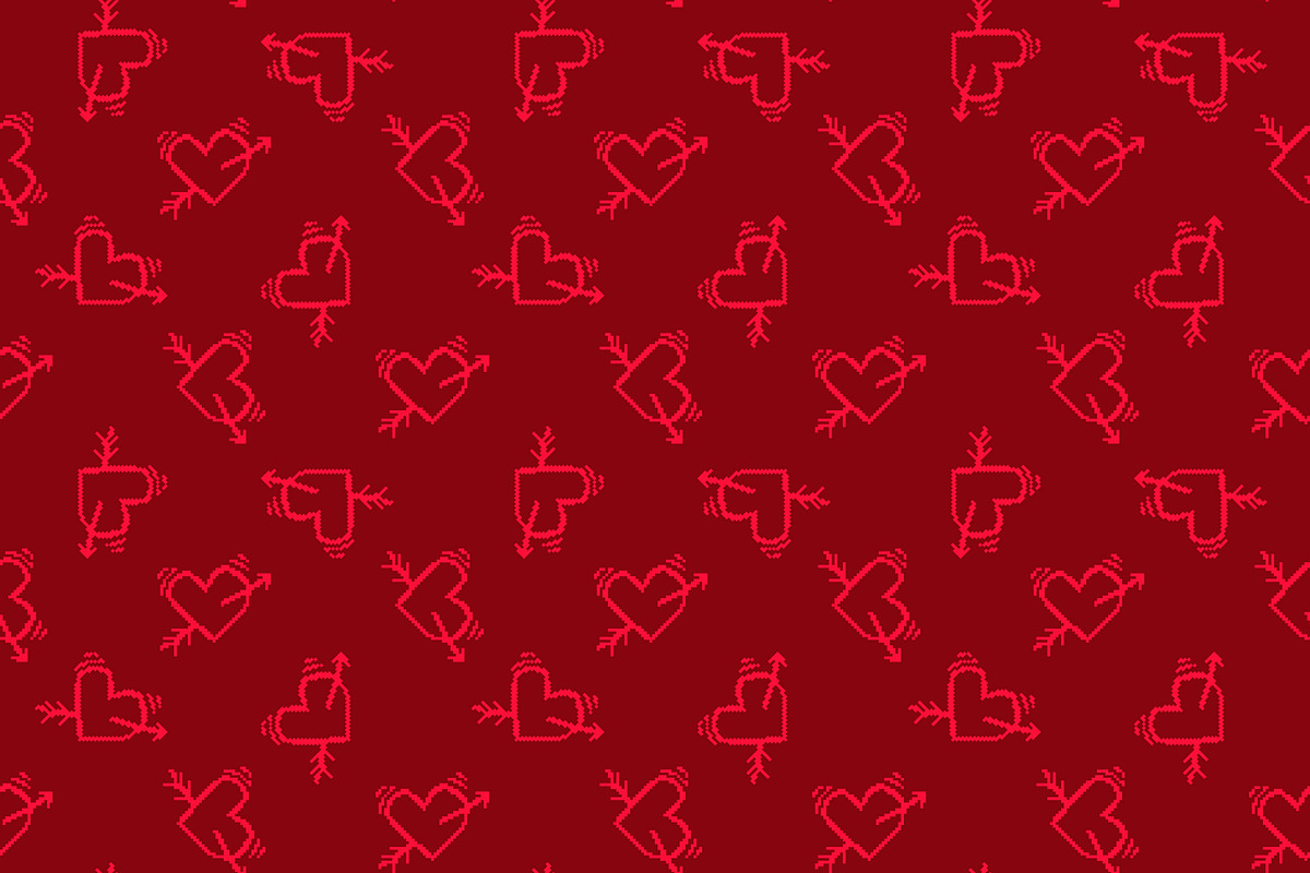 Pixel art Hearts prints |Valentine's, a Pattern Graphic by Tati_Kli (Photo 4 of 5)