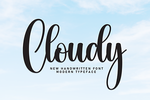 Cloudy Script Font