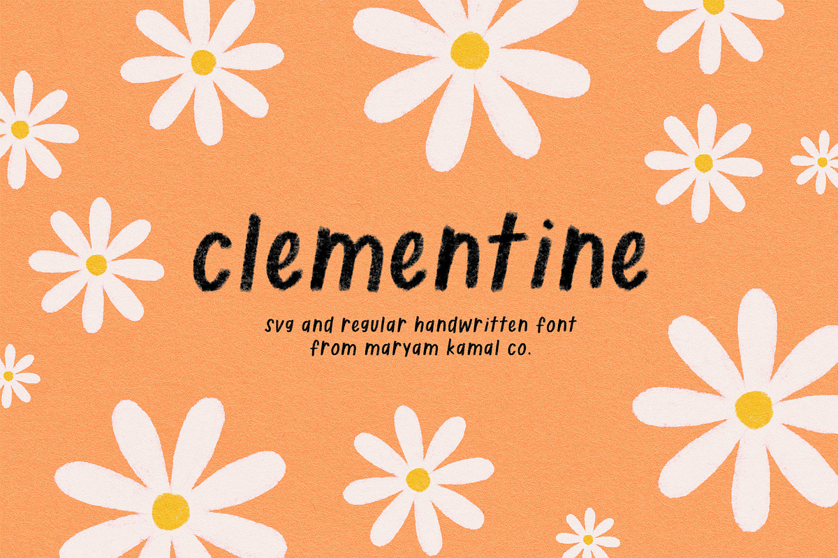 Clementine Handwritten Font, a Font by ReveryWorks (Photo 1 of 14)