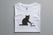 Black Cat Spilling Coffee Design, an Illustration by Purpose Ekbal (Thumbnail 2 of 3)