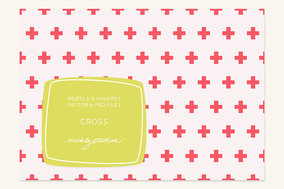 VECTOR & PSD Cross webtile & pattern preview 3