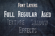 Wanted Denim layered font, a Script Font by VozzyStock (Thumbnail 3 of 8)